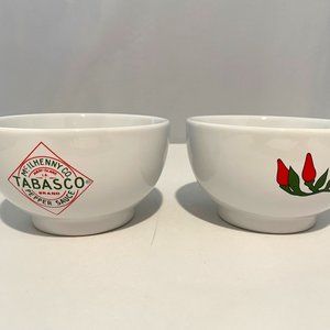 Tabasco Chili Bowls by McIlhenny Set of 2 Excellent Condition Pepper Sauce